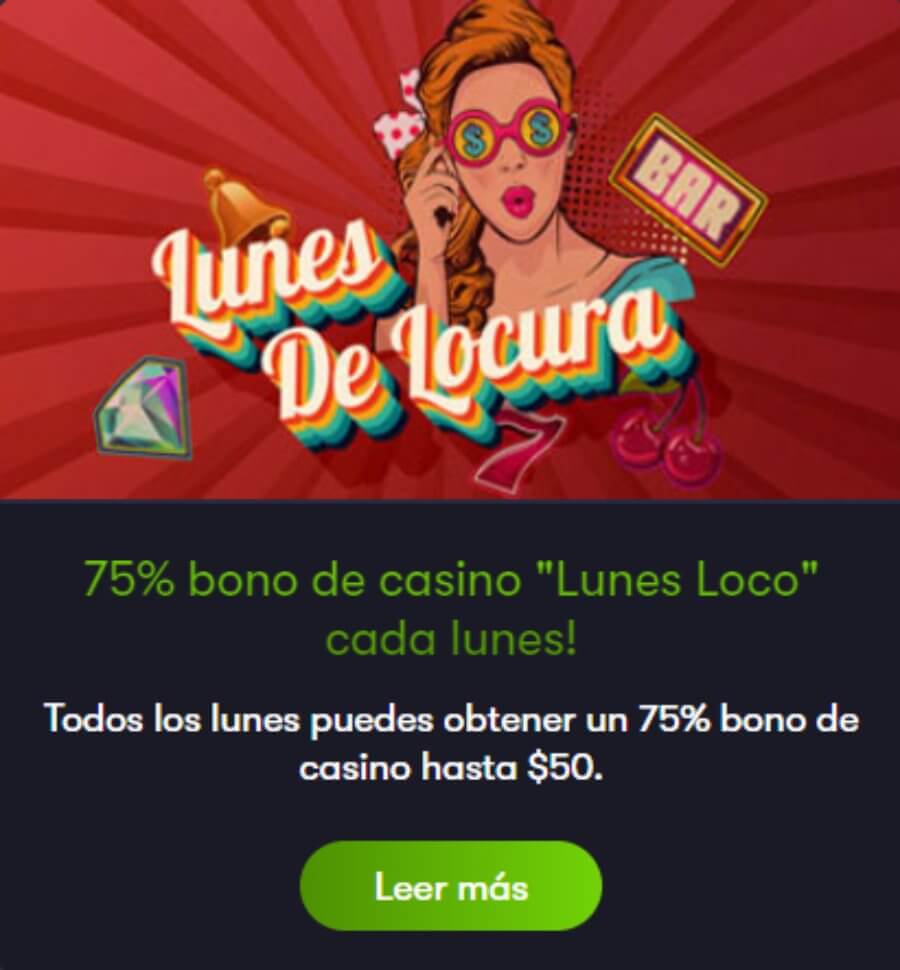 Bono lunes loco Shangri La casino Argentina