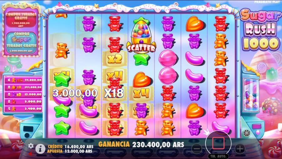 Función multiplicador Sugar Rush 100 Tragamonedas Argentina