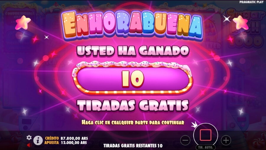 Giros gratis Sugar Rush 100 Tragamonedas Argentina