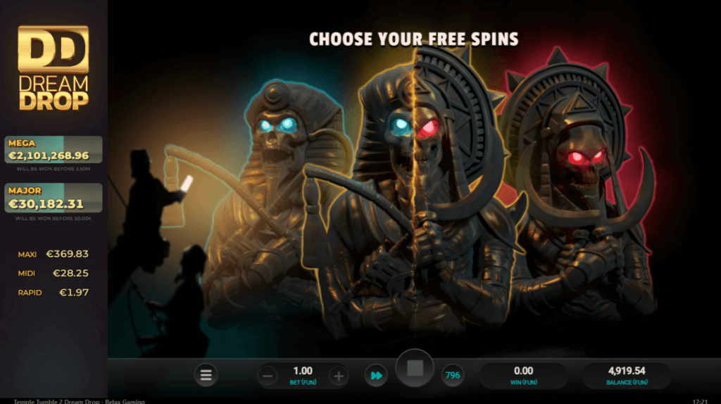 Giros gratis de la tragamonedas Temple Tumble 2