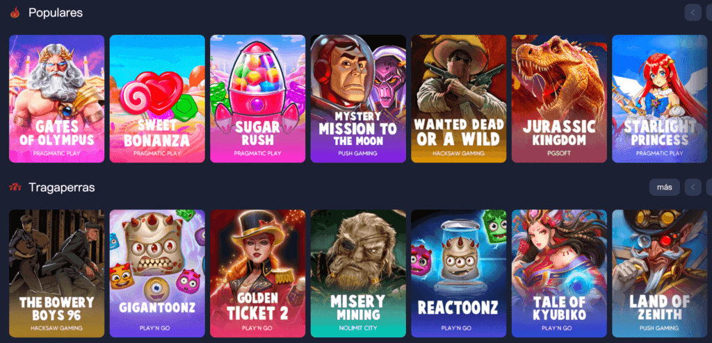 Juegos disponibles en K8