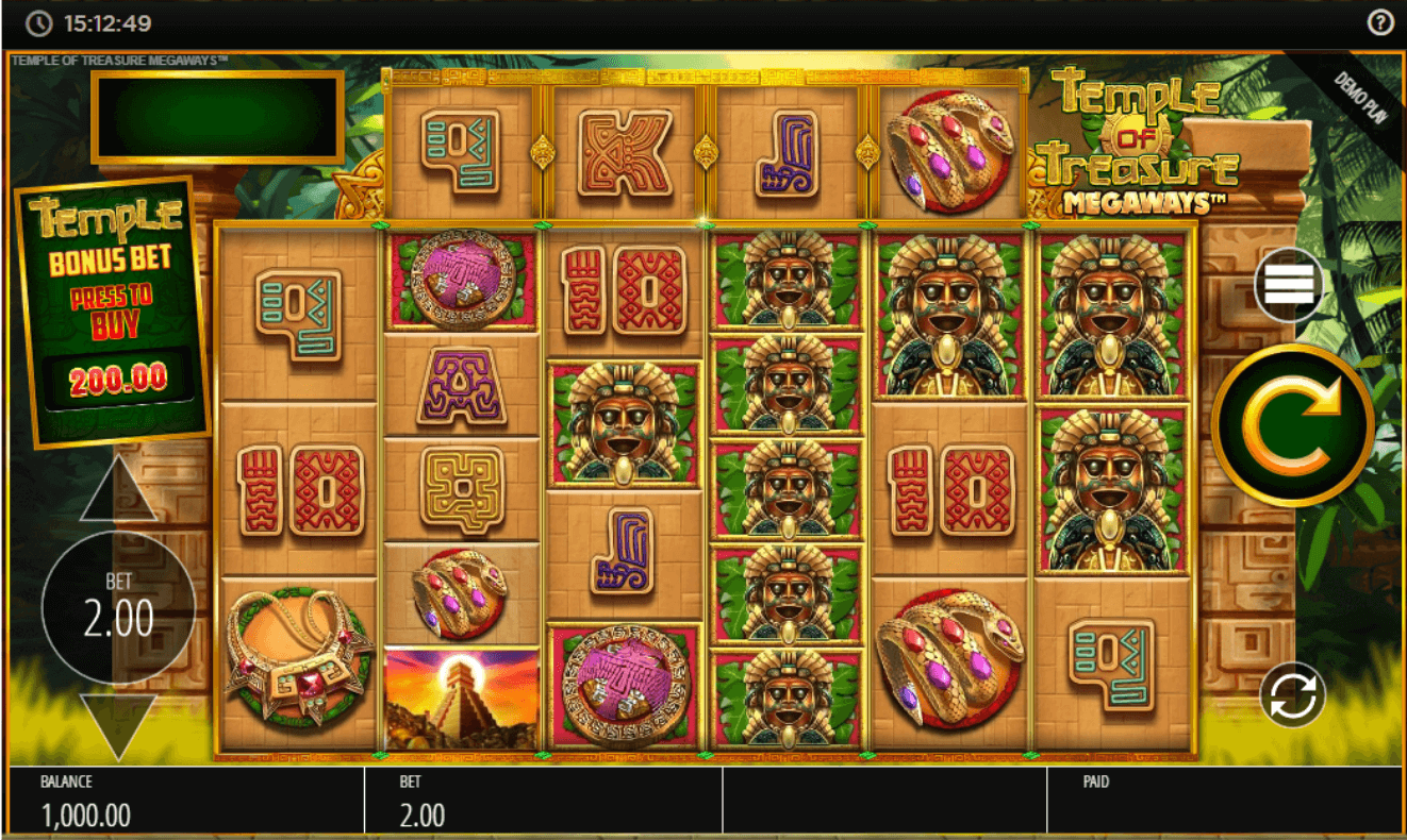 Ganancia máxima de Temple of Treasure Megaways