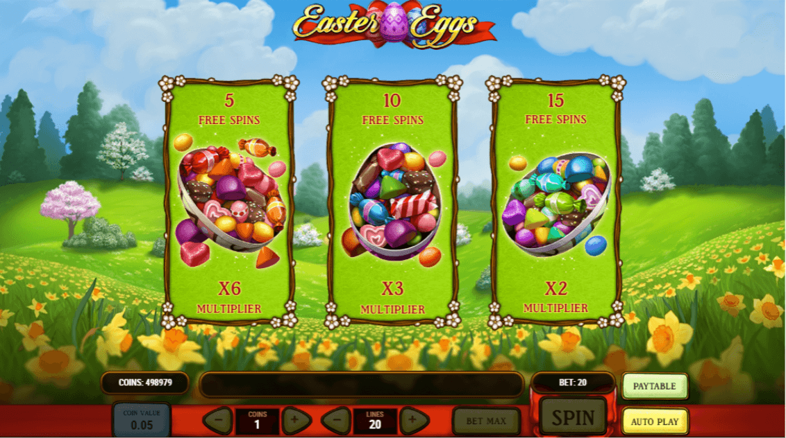 Giros gratis de Easter Eggs