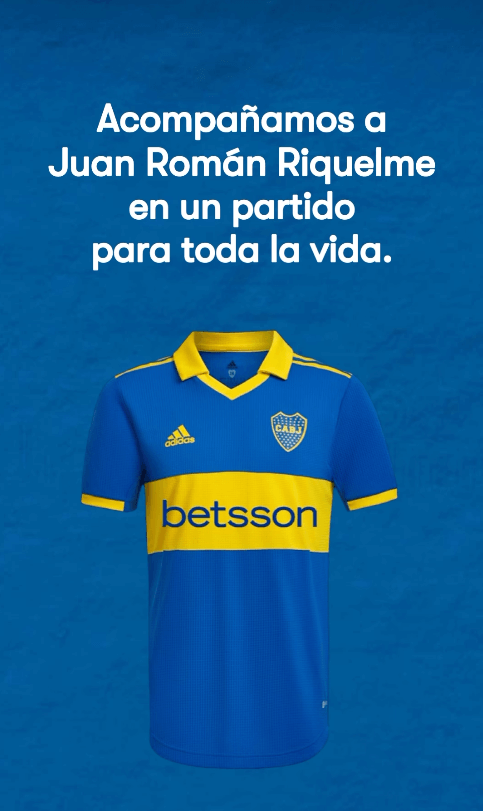 Camiseta de Boca sponsoreada por Betsson