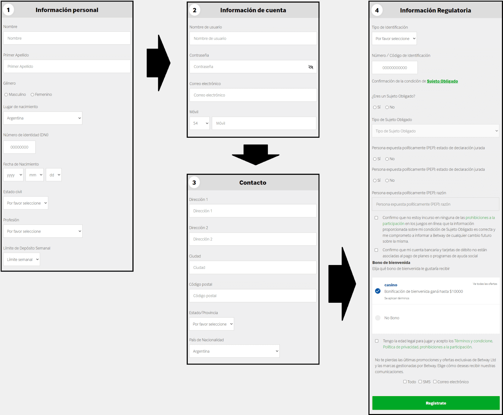 Registro Betway Argentina