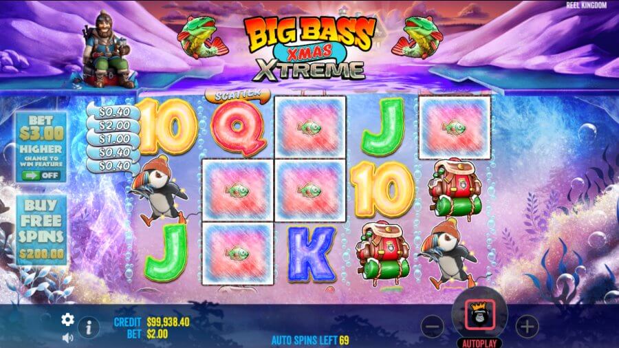 Jugada ganadora en Big Bass Xmas Extreme slot