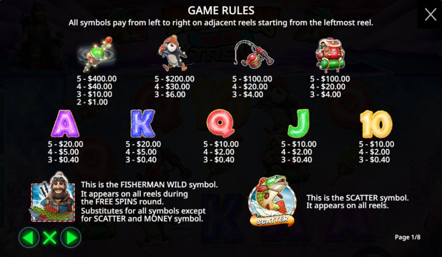Big Bass Xmas Xtreme simbolos