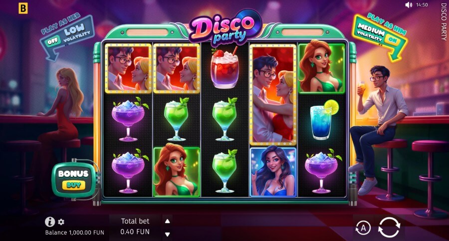 GrƔficos de Disco Party tragamonedas