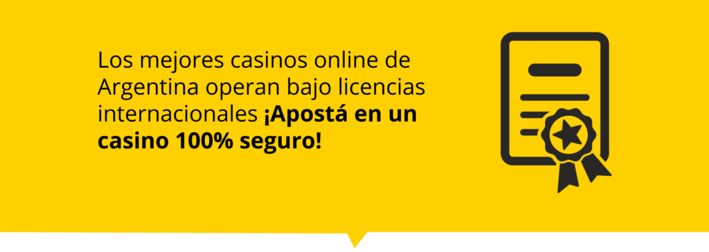 Licencias de juego en casinos online argentinos