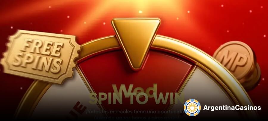 Megapari bono sin depósito giros gratis - Promoción Spin to Win de miércoles para casinos online en Argentina