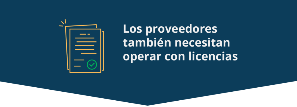 Licencias para proveedores