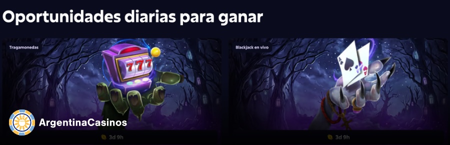 Ofertas diarias de Halloween en Roobet Argentina para tragamonedas y blackjack en vivo
